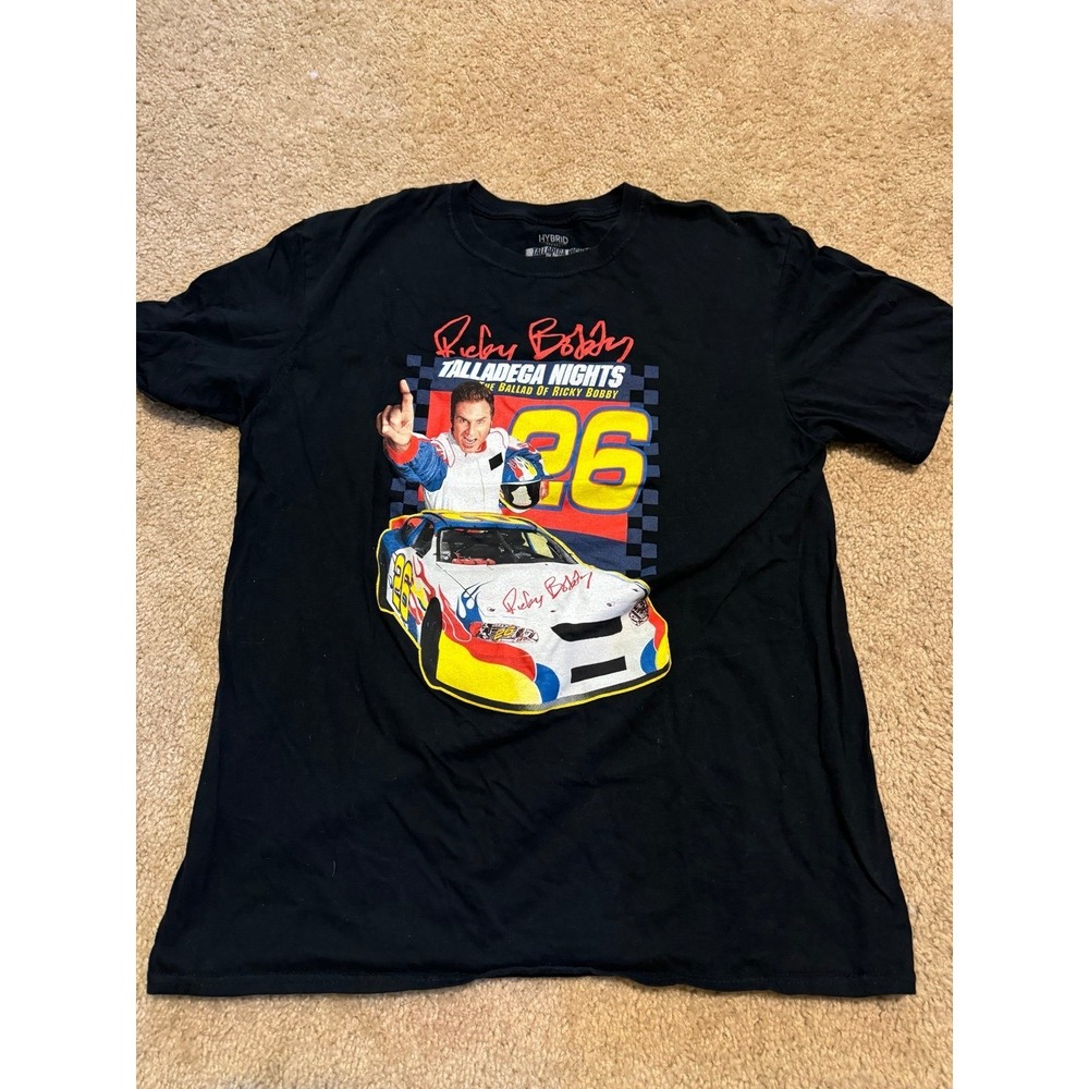 Talladega Nights Hybrid Apparel Ricky Bobby Men's Black Short Sleeve T-shirt